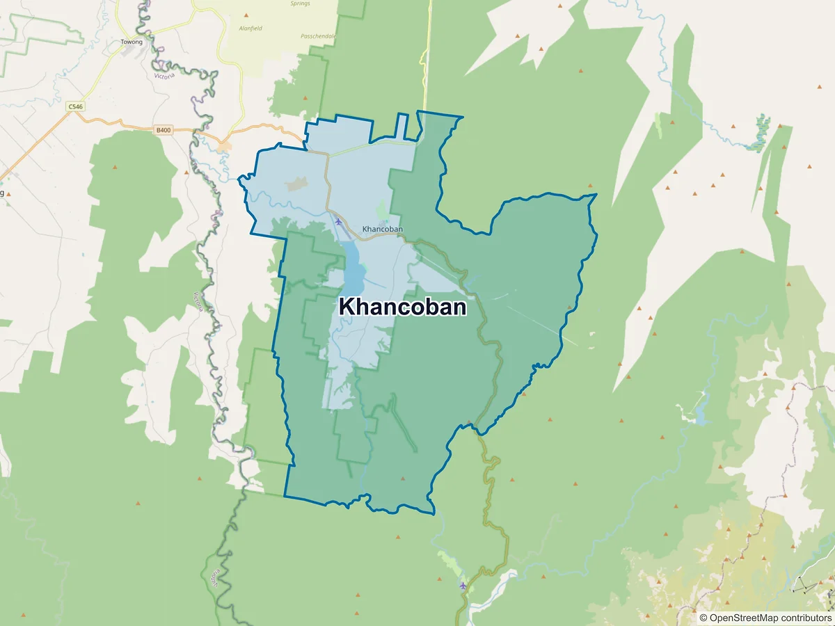 Map of Khancoban, NSW, Australia