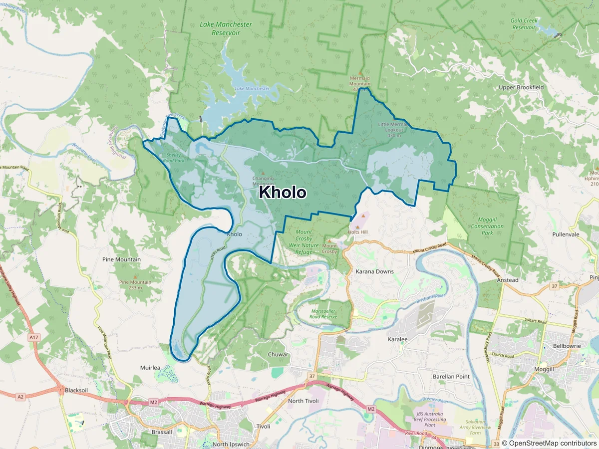 Map of Kholo, QLD, Australia