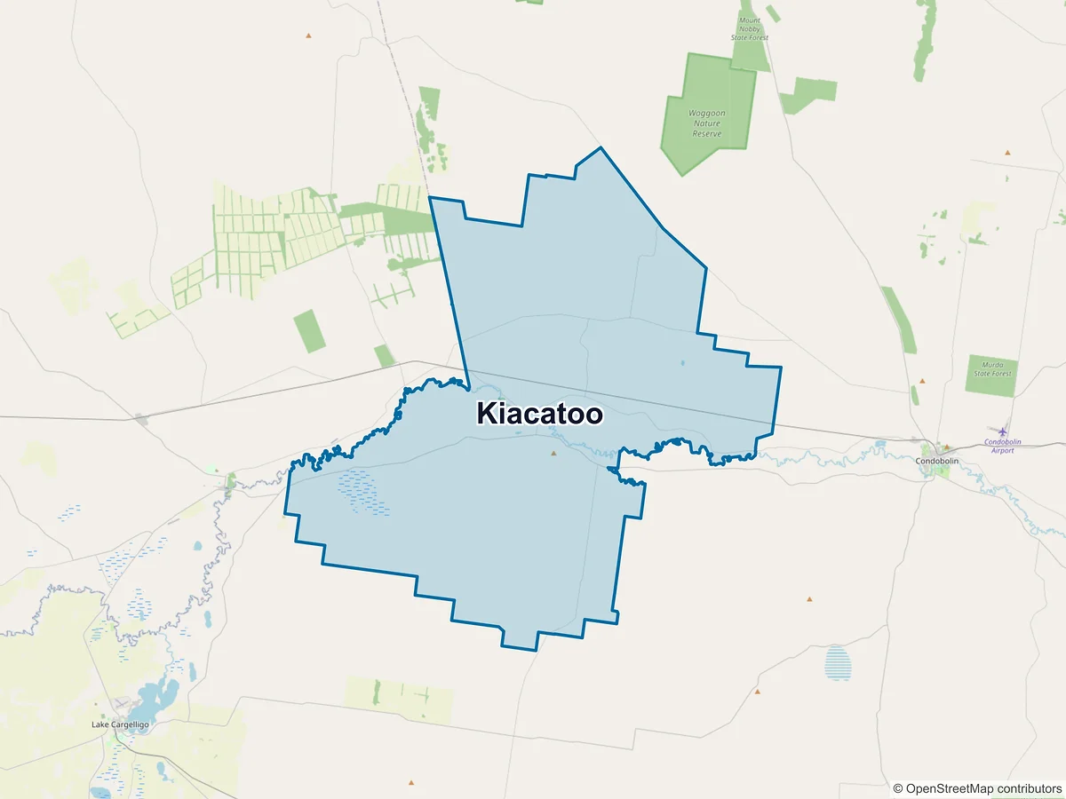 Map of Kiacatoo, NSW, Australia