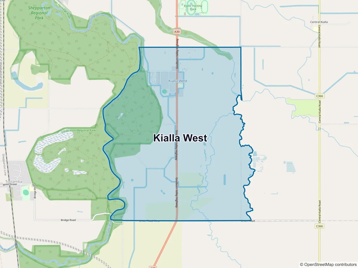 Map of Kialla West, VIC, Australia