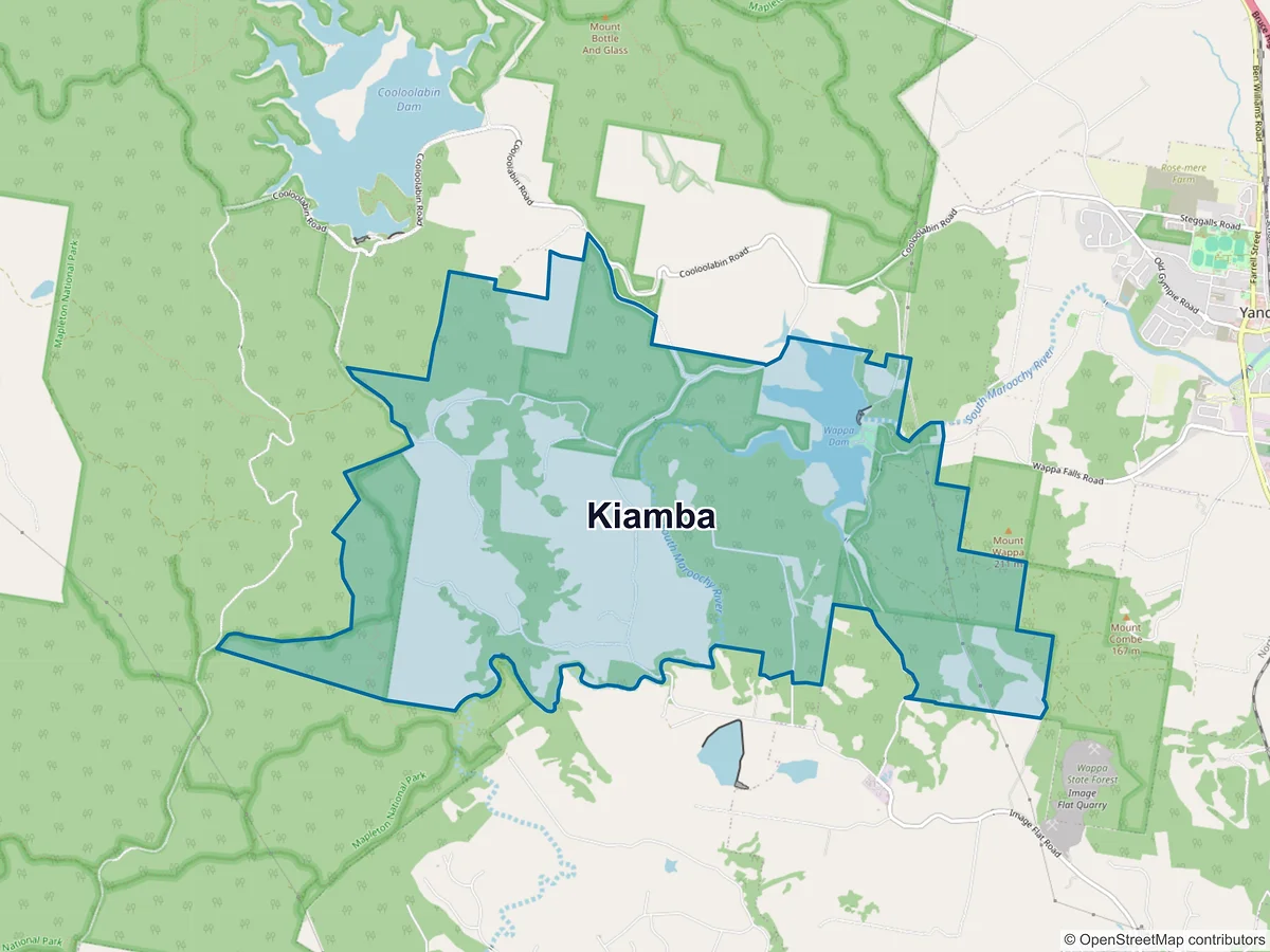 Map of Kiamba, QLD, Australia