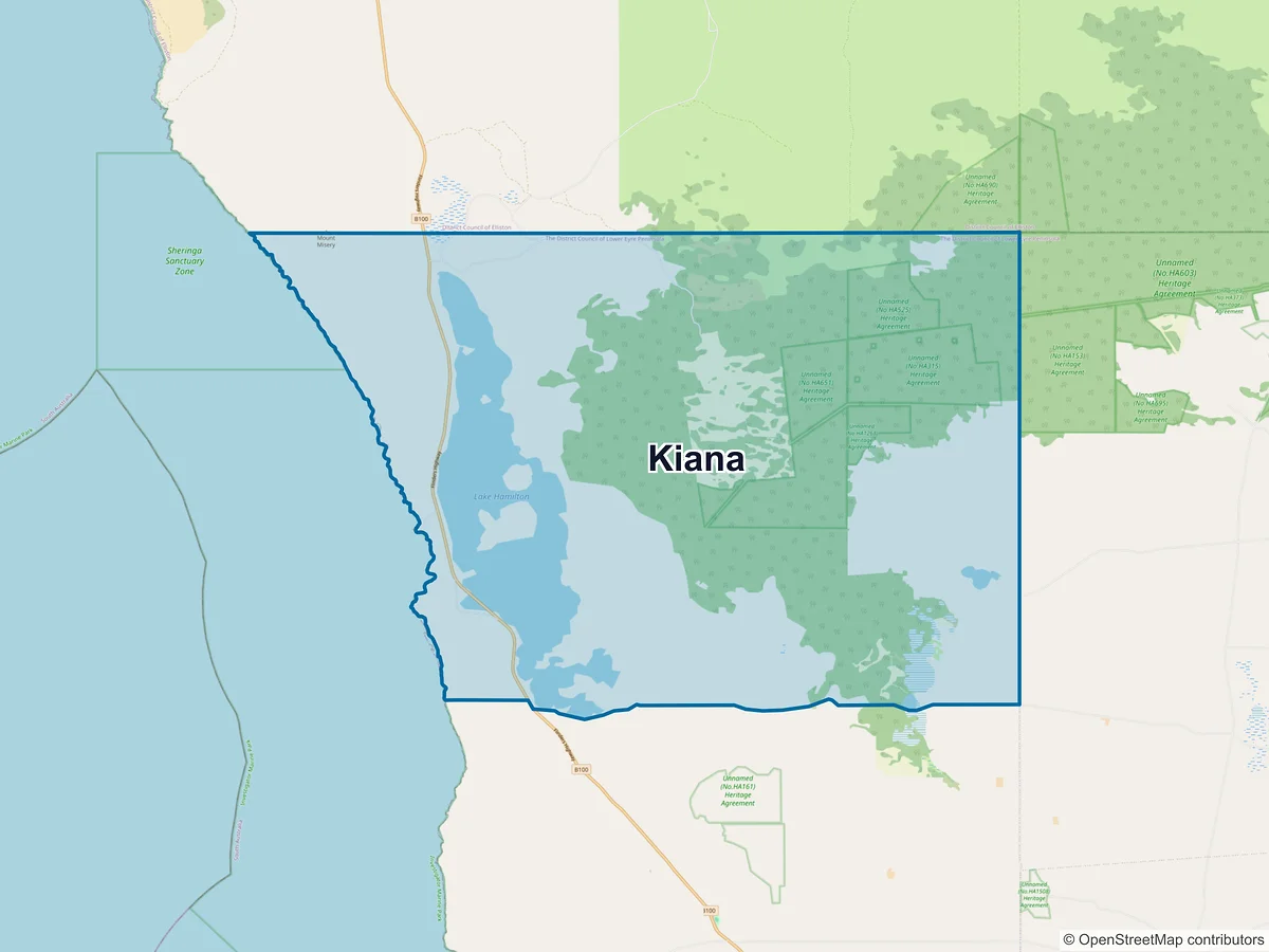 Map of Kiana, SA, Australia