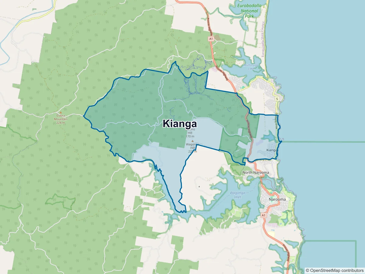 Map of Kianga, NSW, Australia