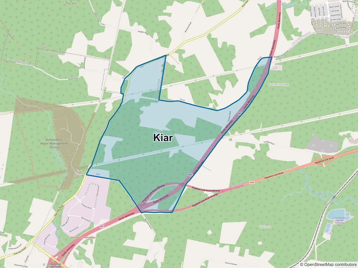 Map of Kiar, NSW, Australia