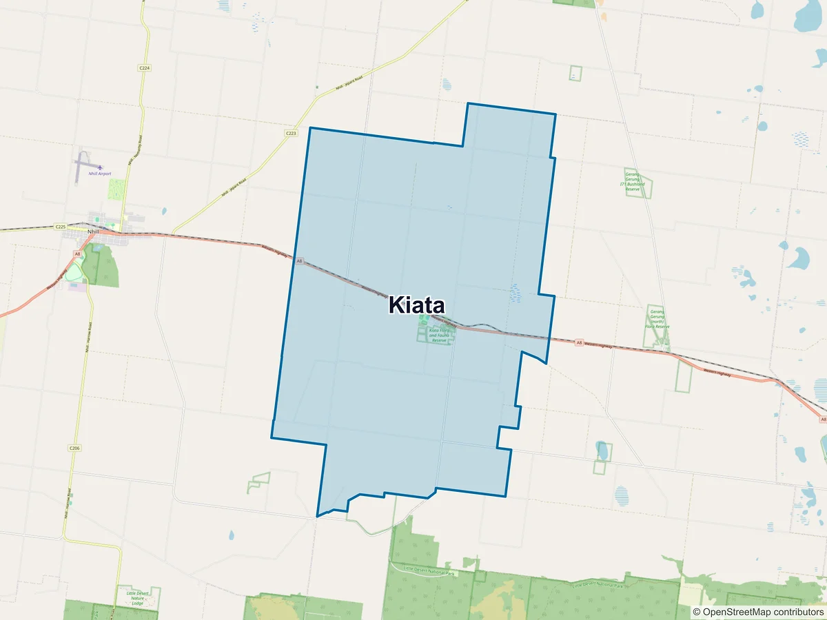Map of Kiata, VIC, Australia