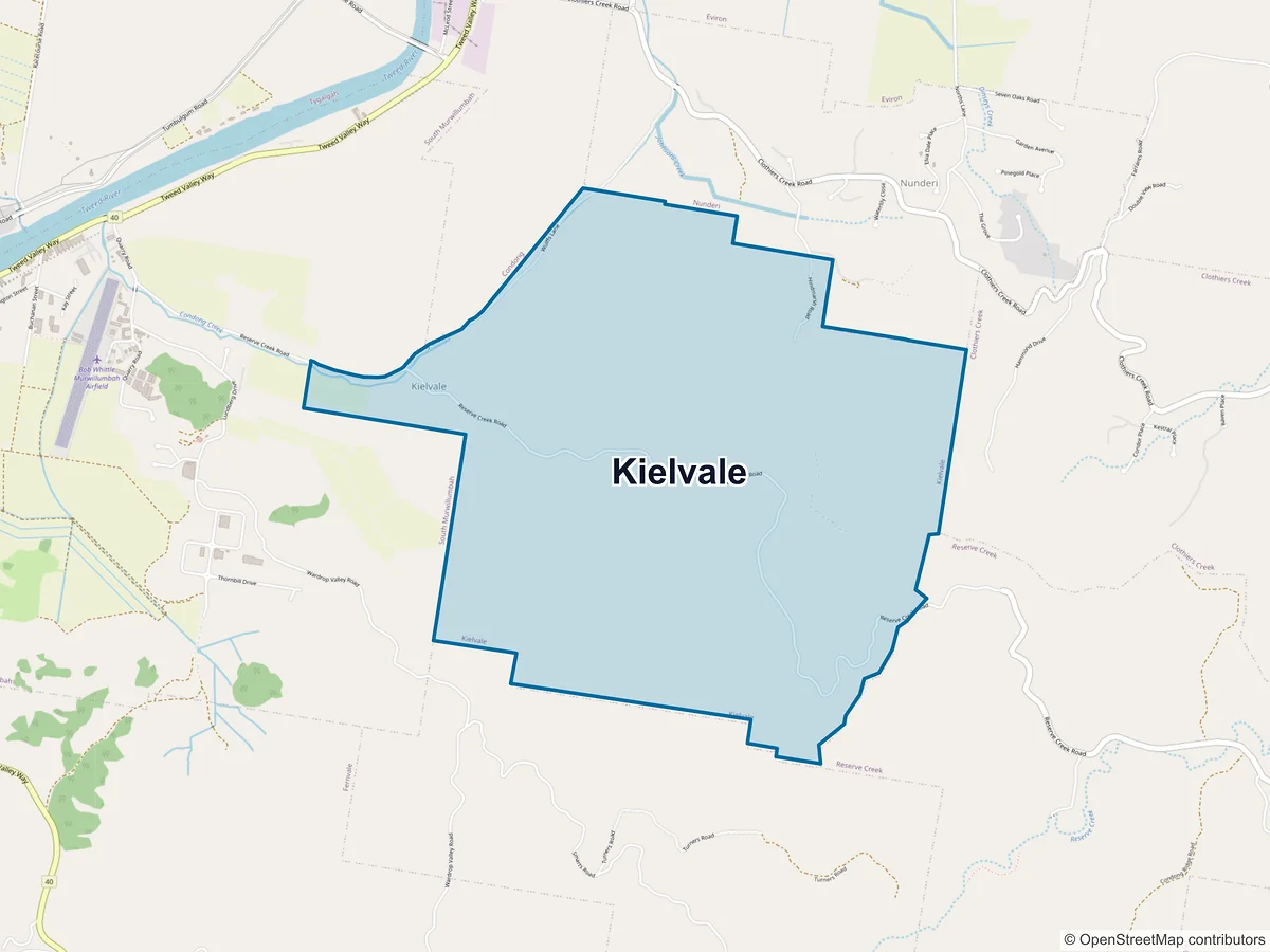 Map of Kielvale, NSW, Australia