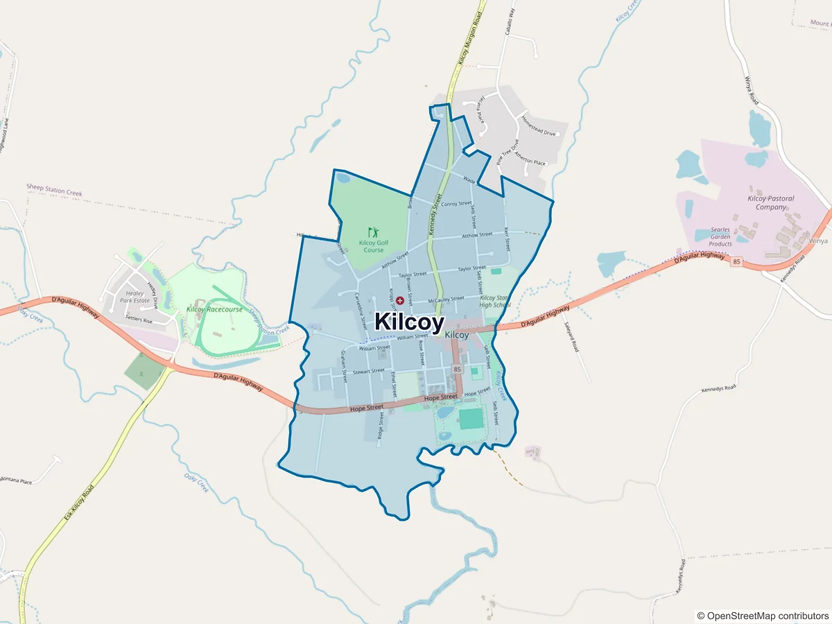 Map of Kilcoy, QLD, Australia