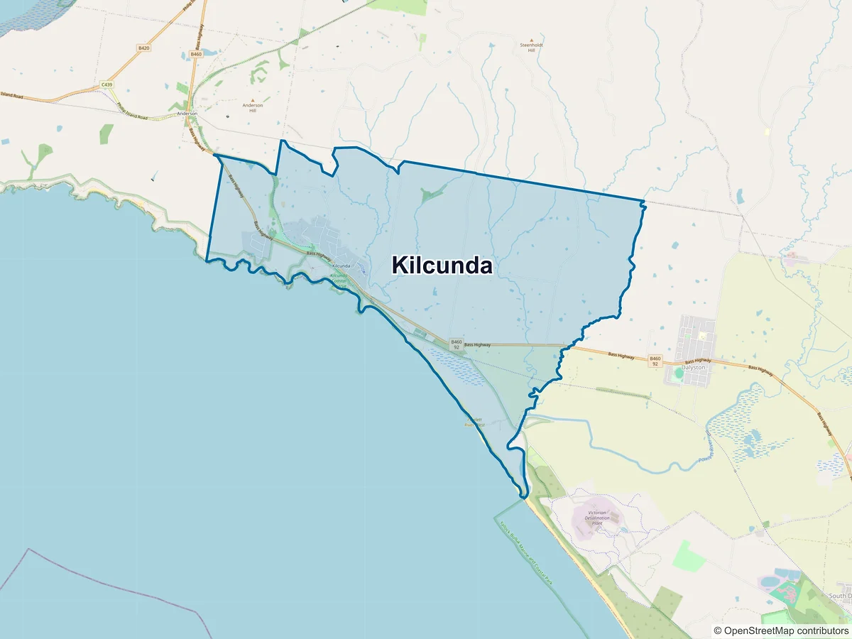 Map of Kilcunda, VIC, Australia