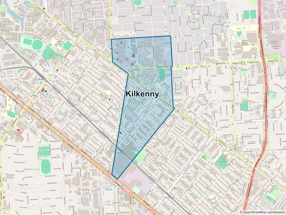 Map of Kilkenny, SA, Australia