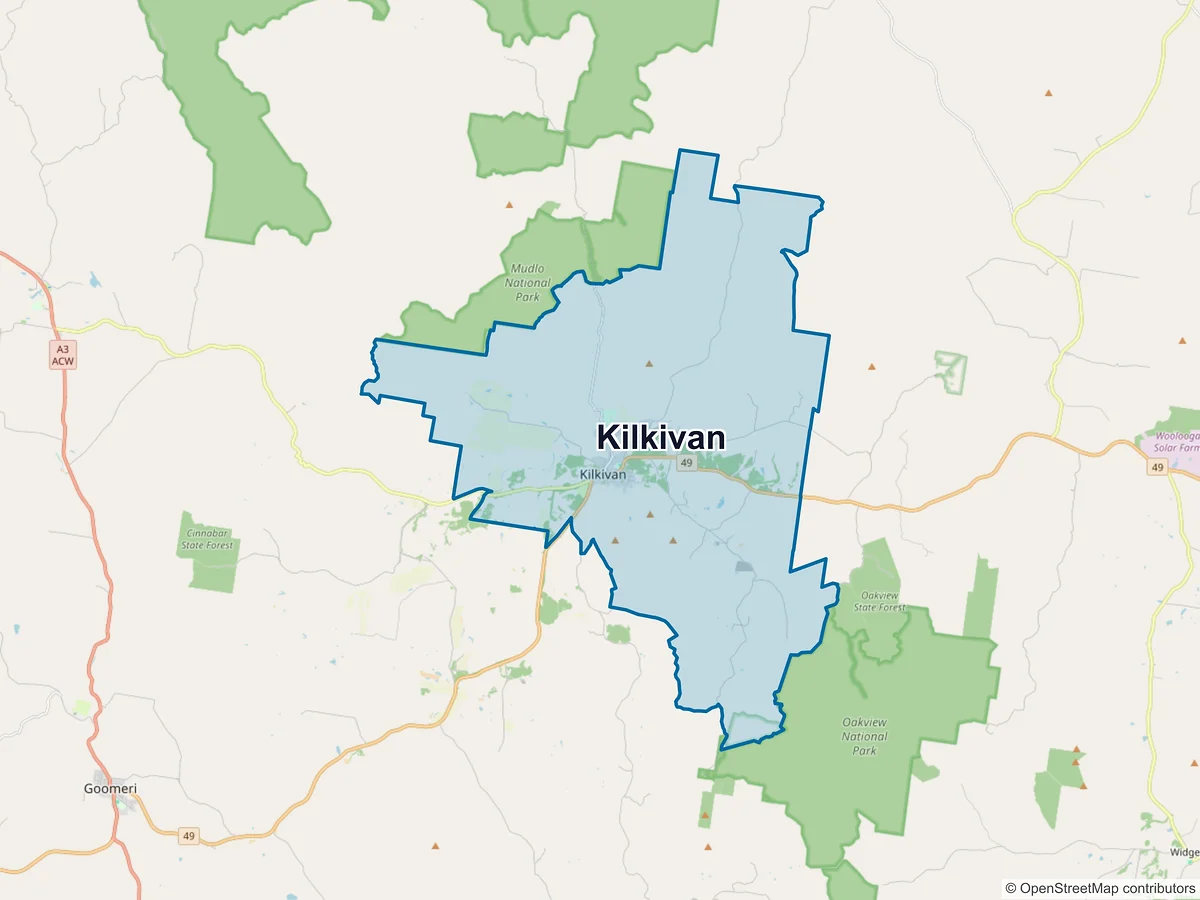 Map of Kilkivan, QLD, Australia