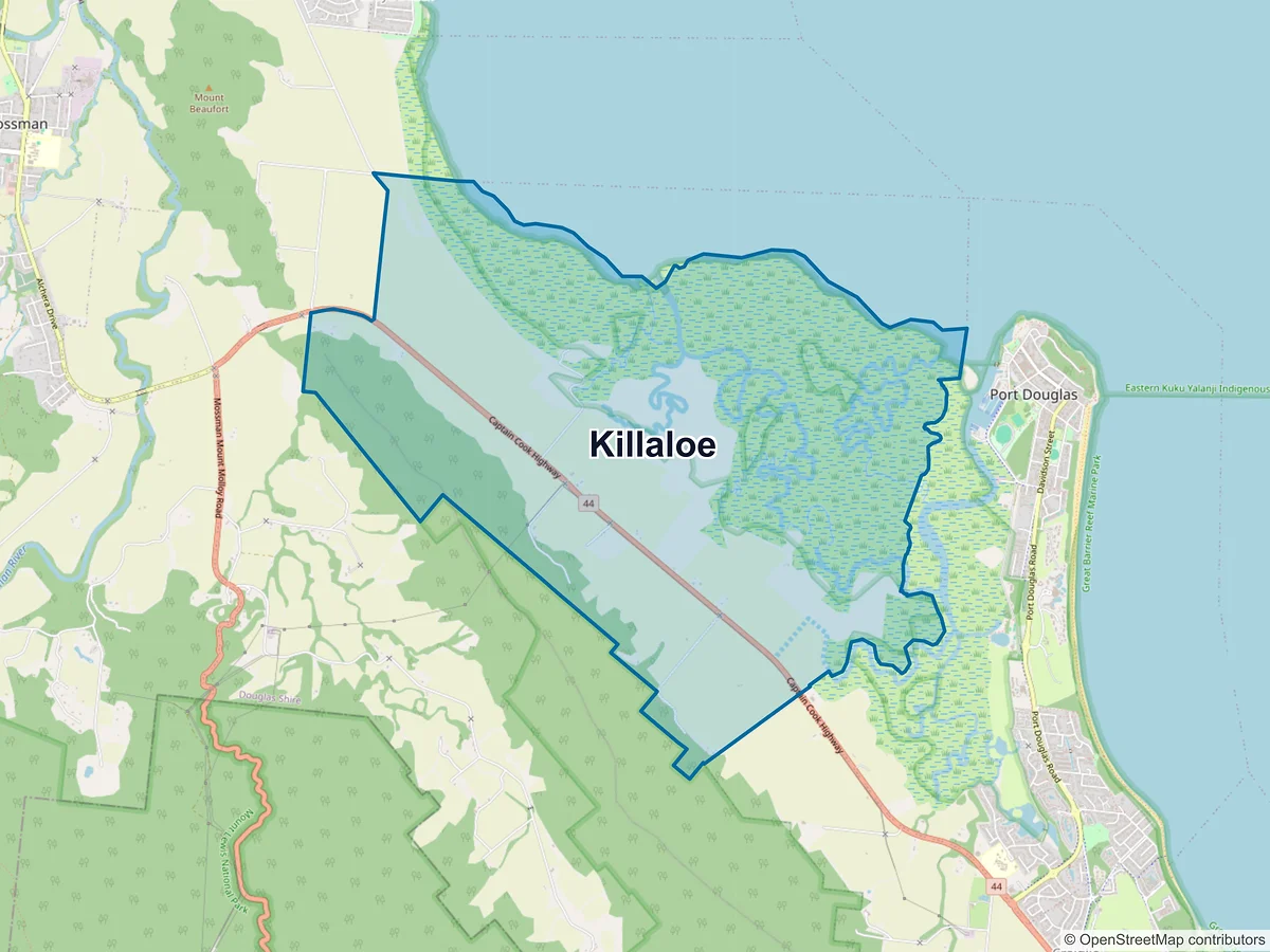 Map of Killaloe, QLD, Australia