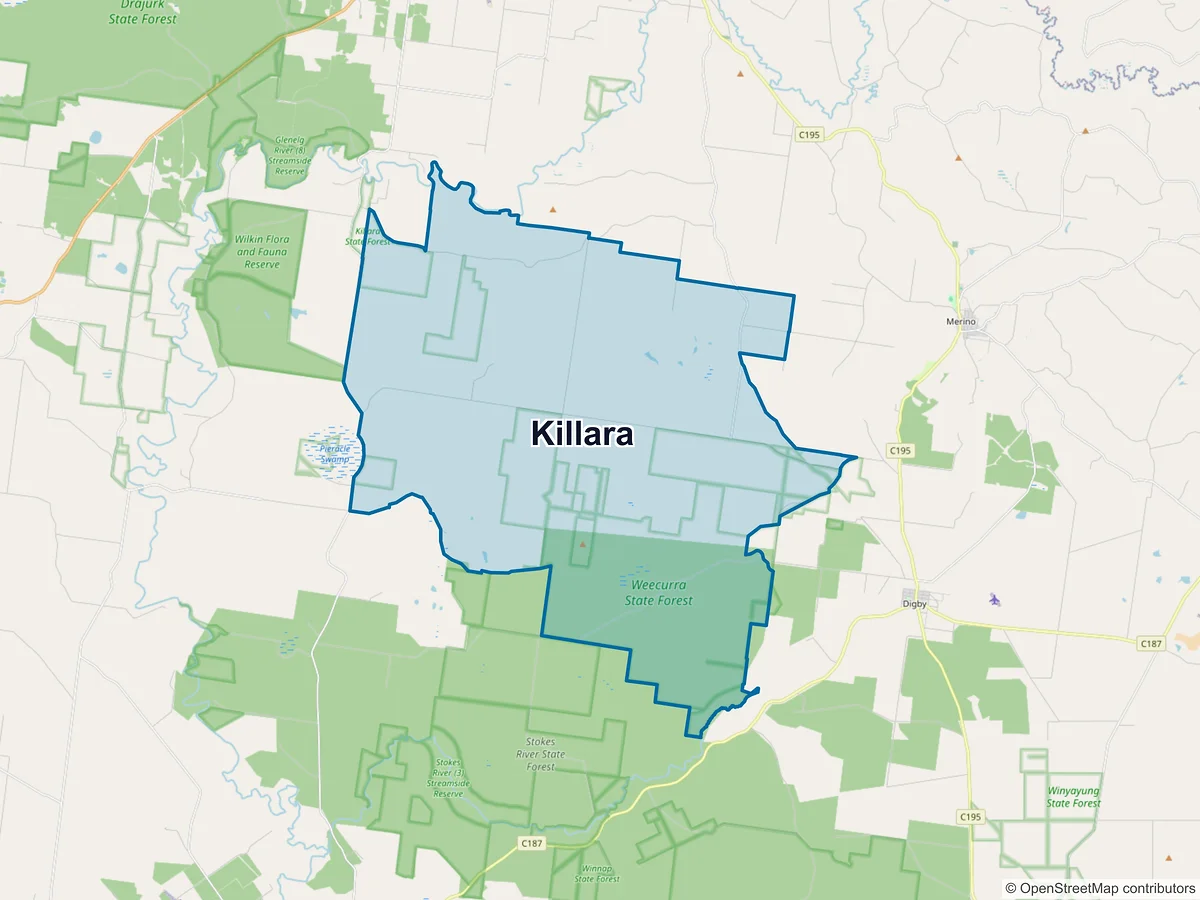 Map of Killara, VIC, Australia