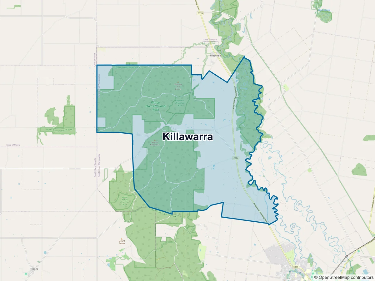 Map of Killawarra, VIC, Australia