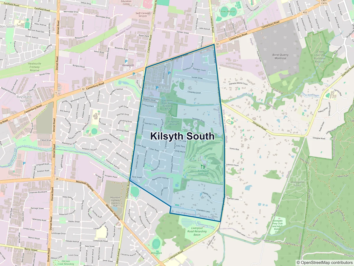 Map of Kilsyth South, VIC, Australia