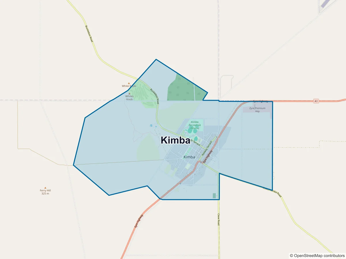 Map of Kimba, SA, Australia
