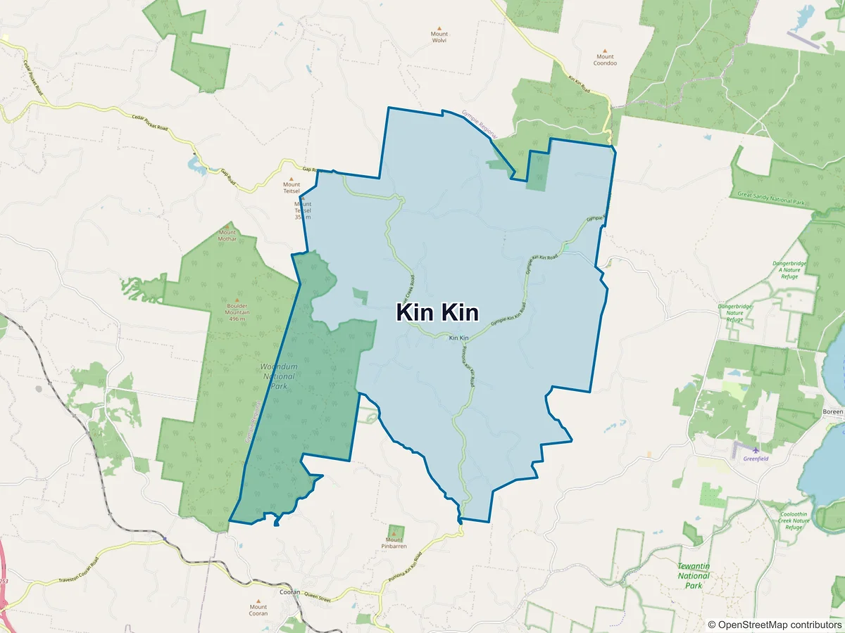 Map of Kin Kin, QLD, Australia