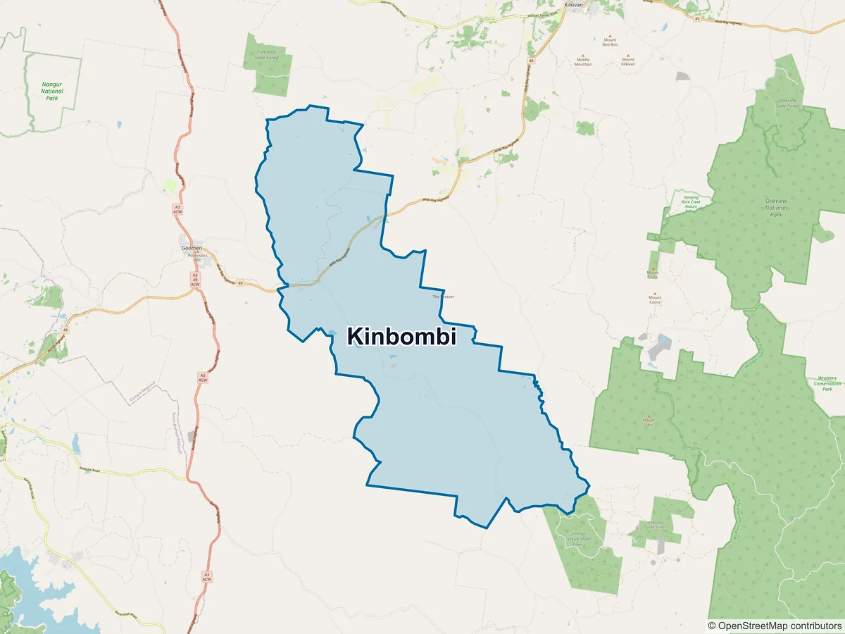 Map of Kinbombi, QLD, Australia