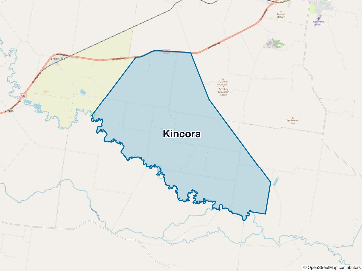Map of Kincora, QLD, Australia