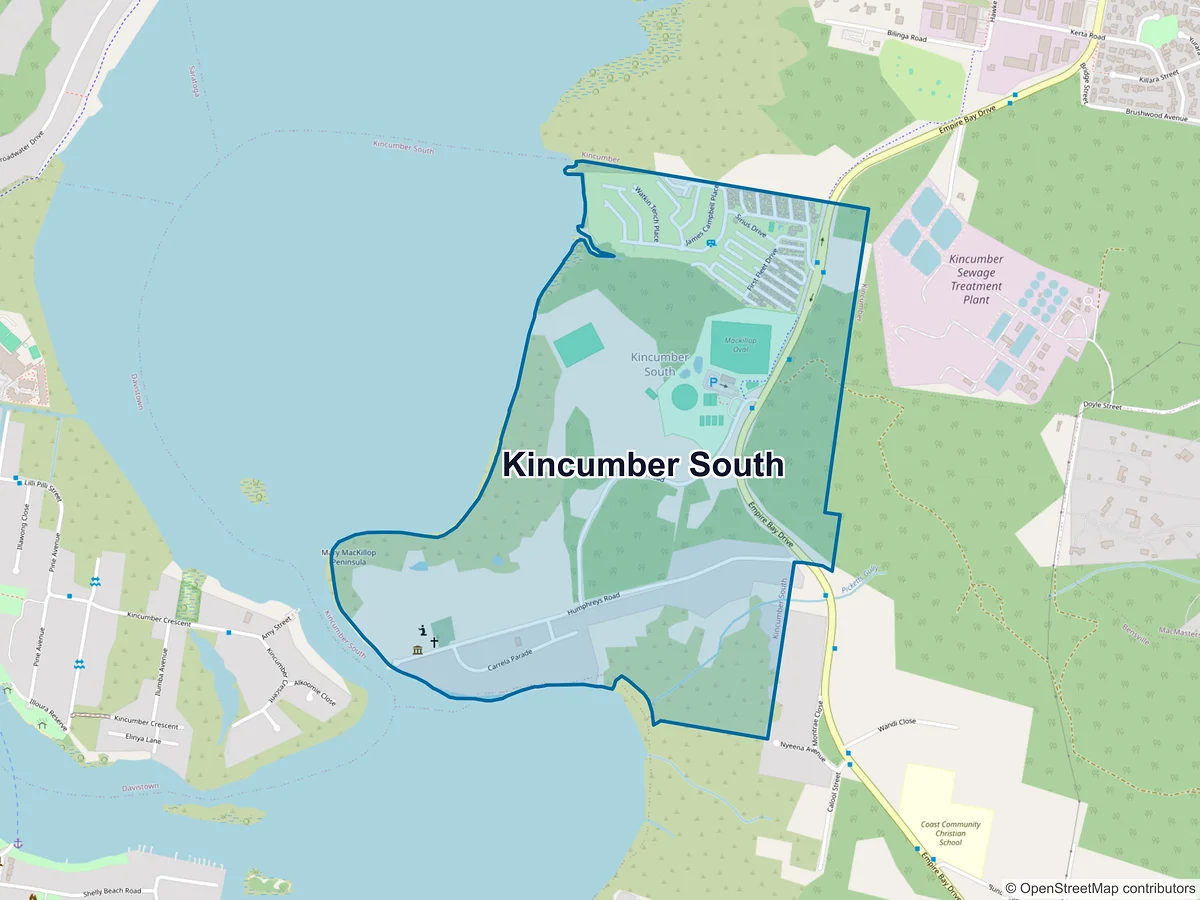 Map of Kincumber South, NSW, Australia