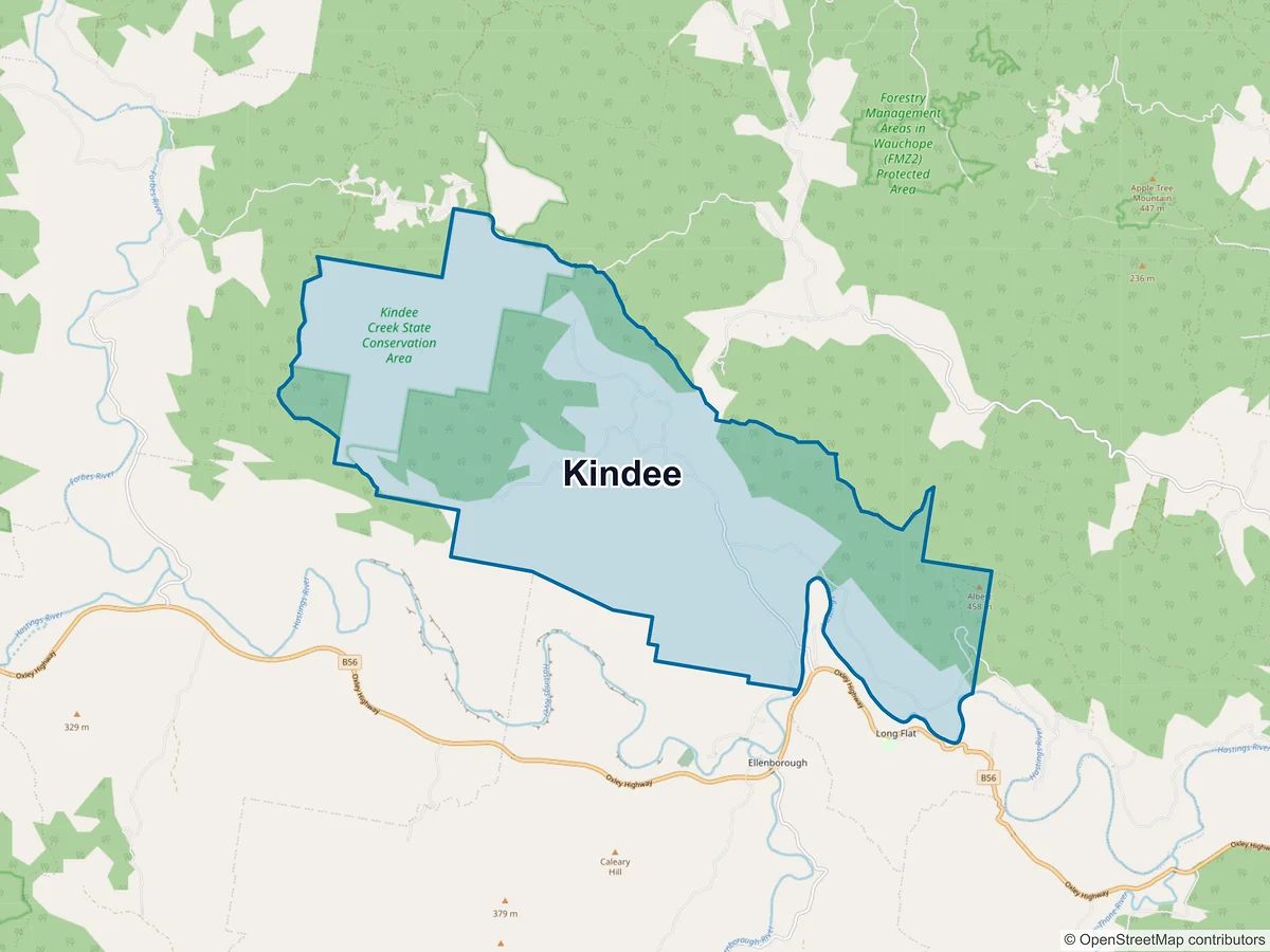 Map of Kindee, NSW, Australia