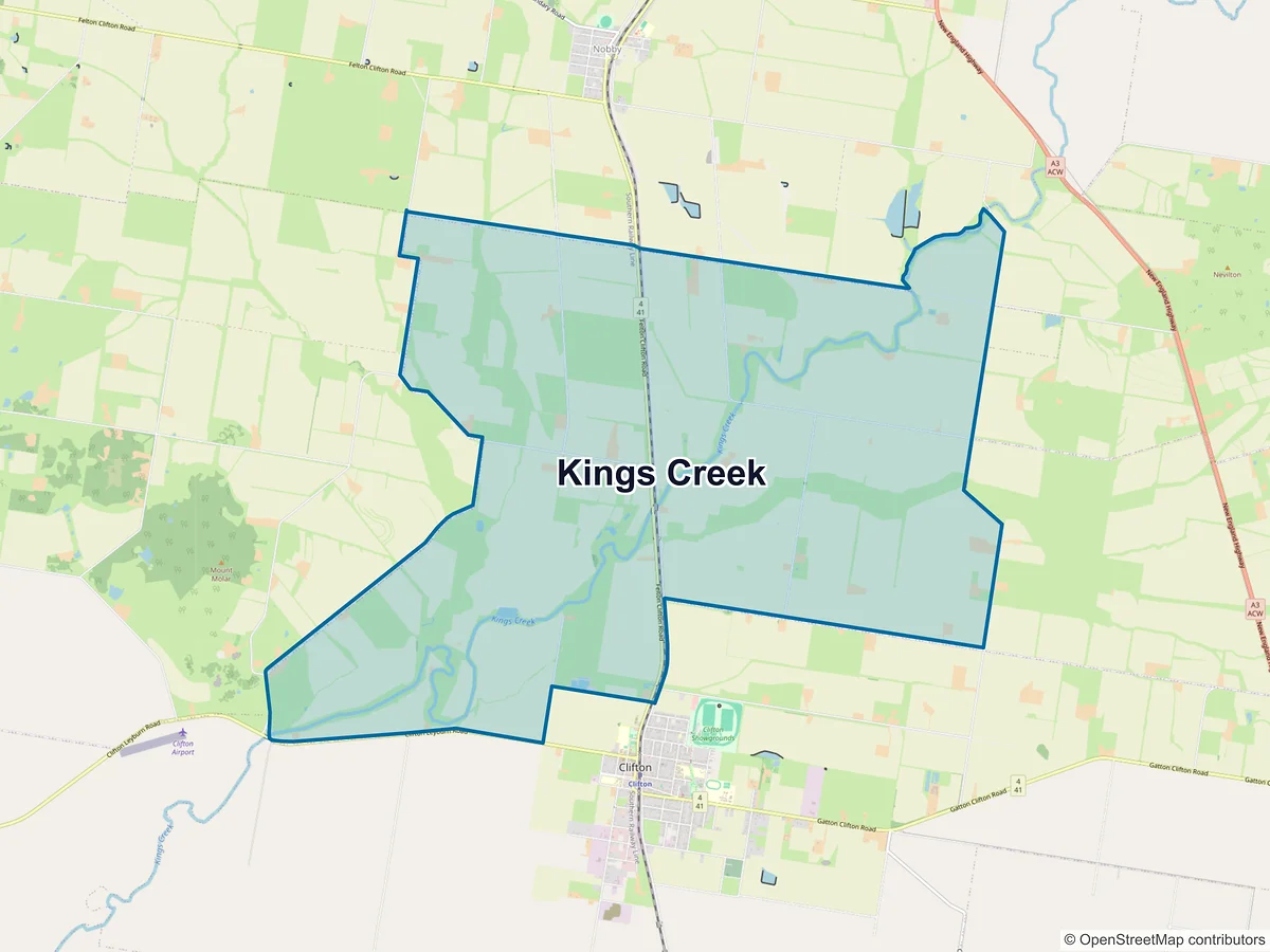 Map of Kings Creek, QLD, Australia
