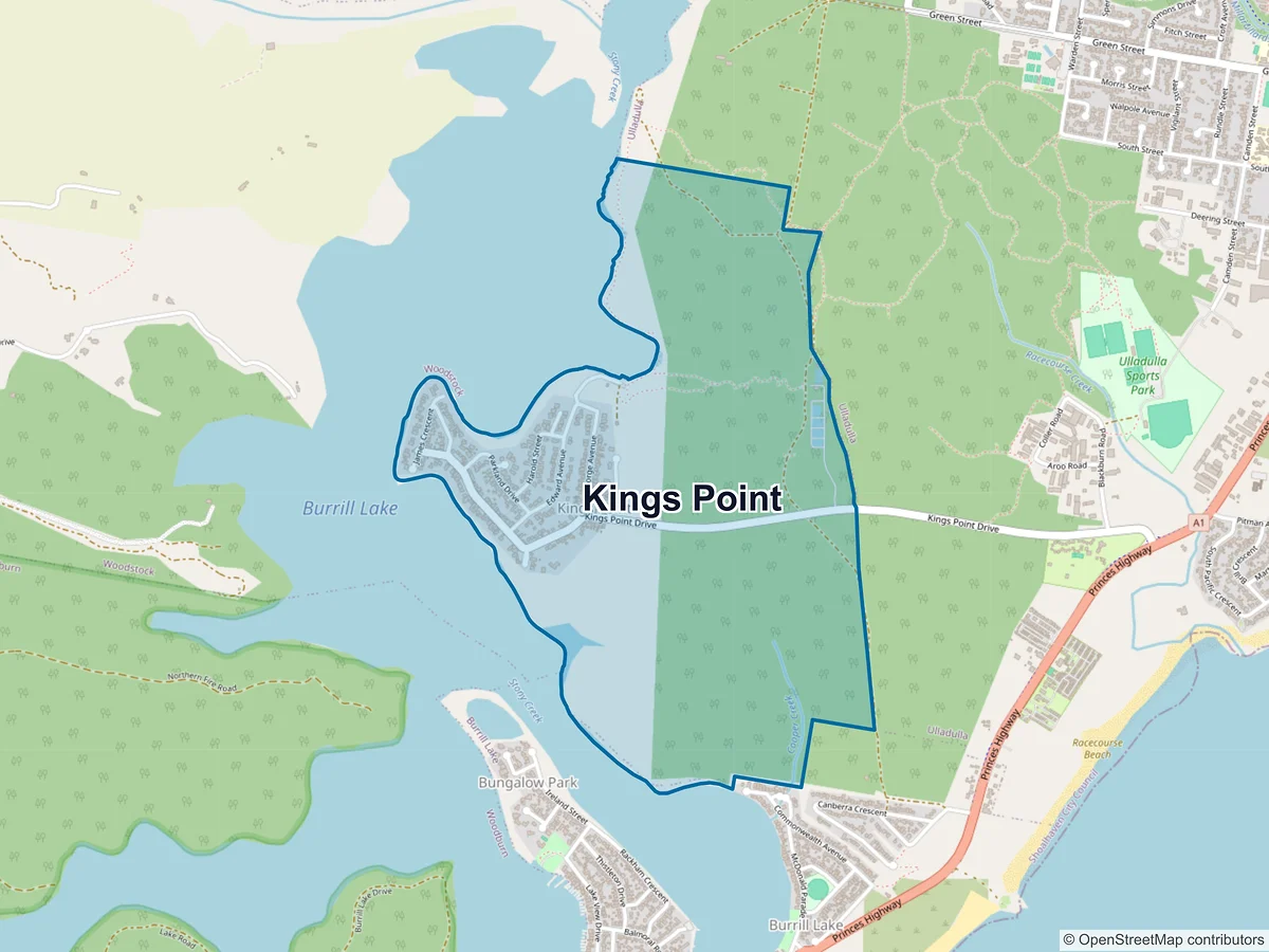 Map of Kings Point, NSW, Australia