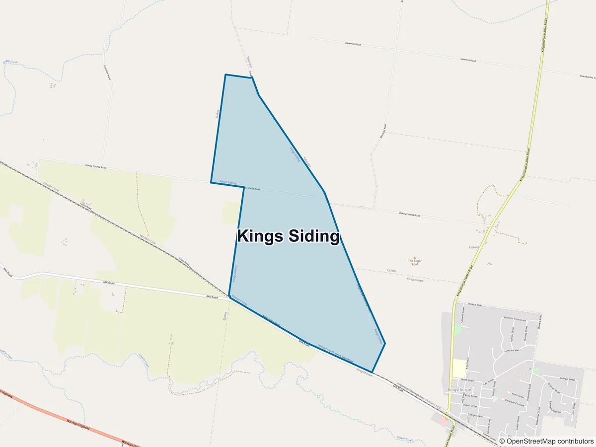 Map of Kings Siding, QLD, Australia