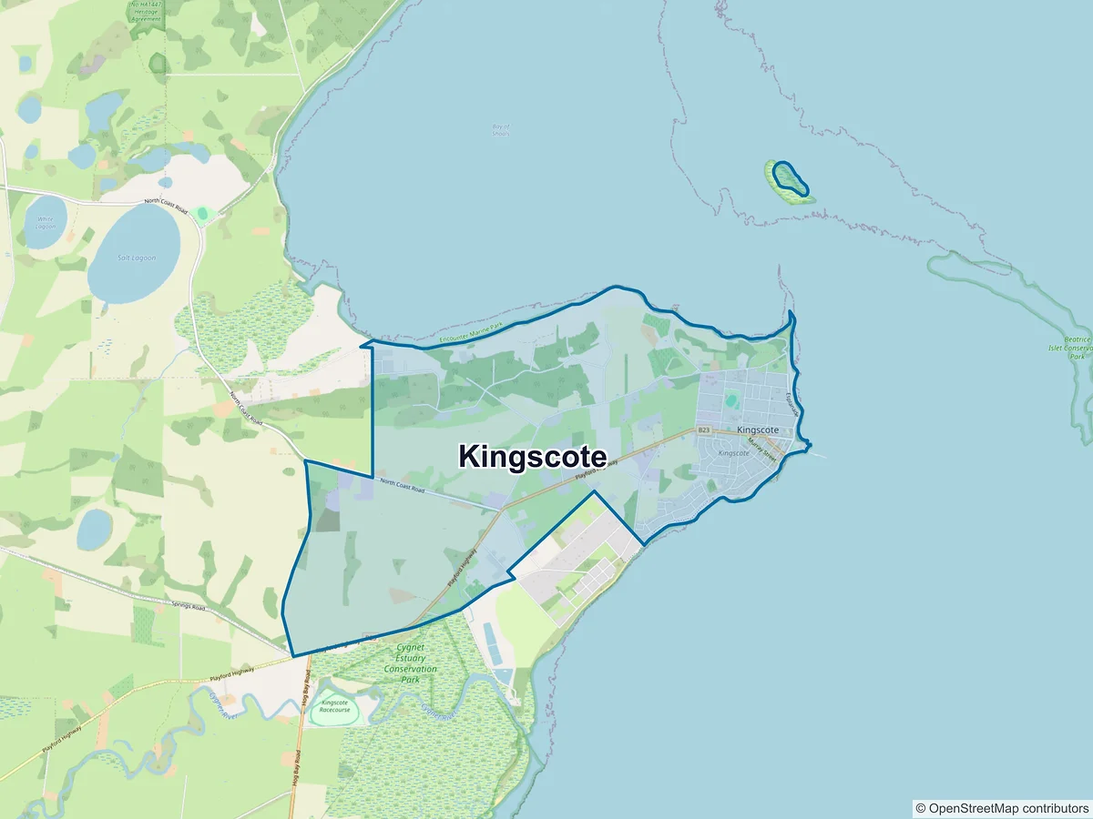 Map of Kingscote, SA, Australia