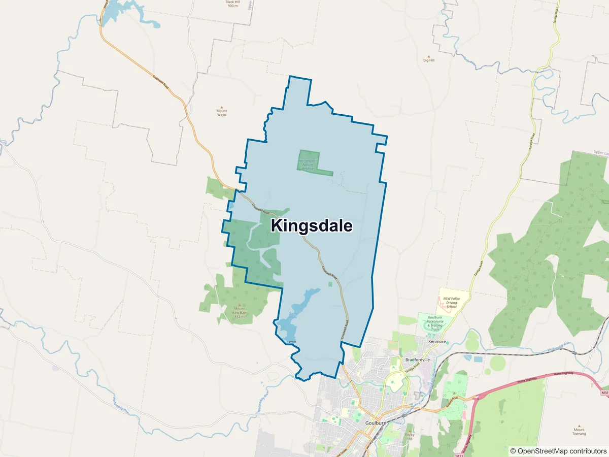 Map of Kingsdale, NSW, Australia