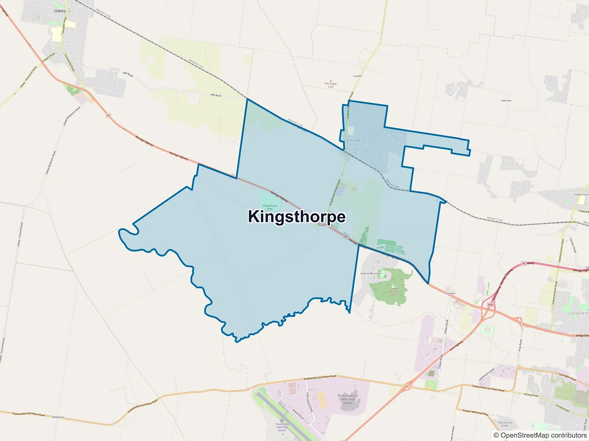 Map of Kingsthorpe, QLD, Australia