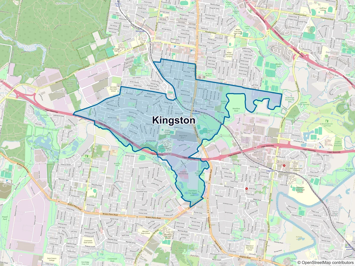 Map of Kingston, QLD, Australia