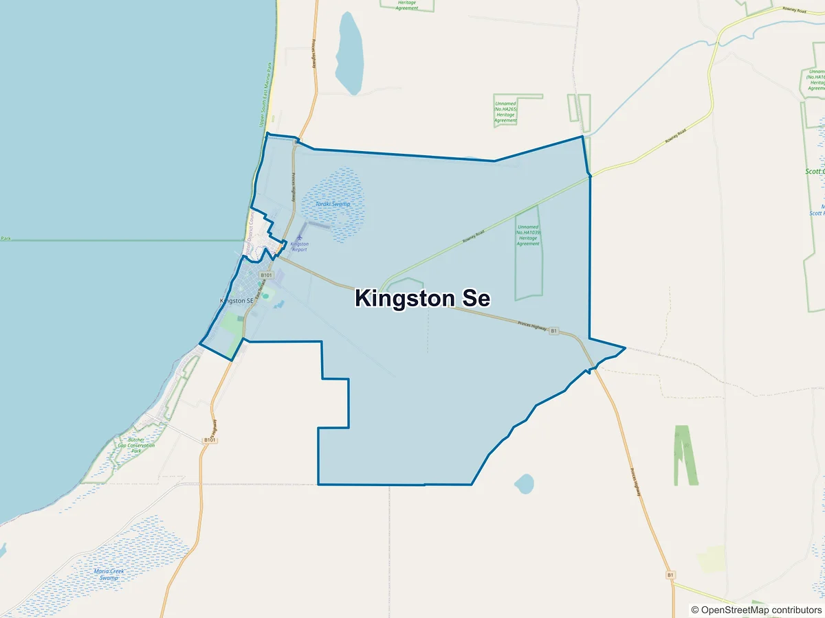 Map of Kingston Se, SA, Australia