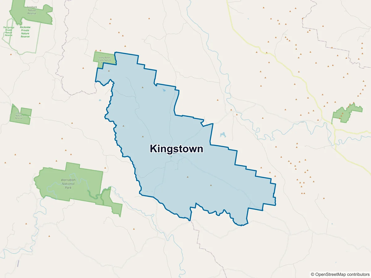 Map of Kingstown, NSW, Australia
