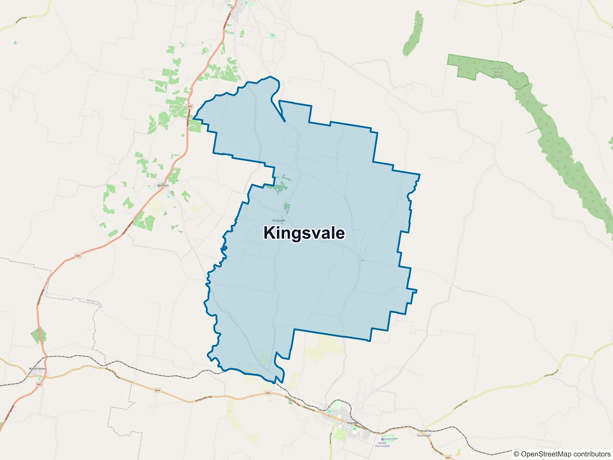 Map of Kingsvale, NSW, Australia