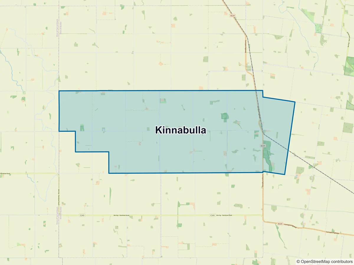 Map of Kinnabulla, VIC, Australia