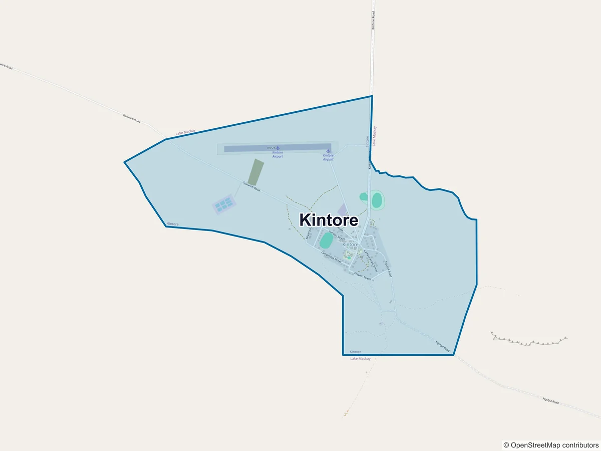 Map of Kintore, NT, Australia