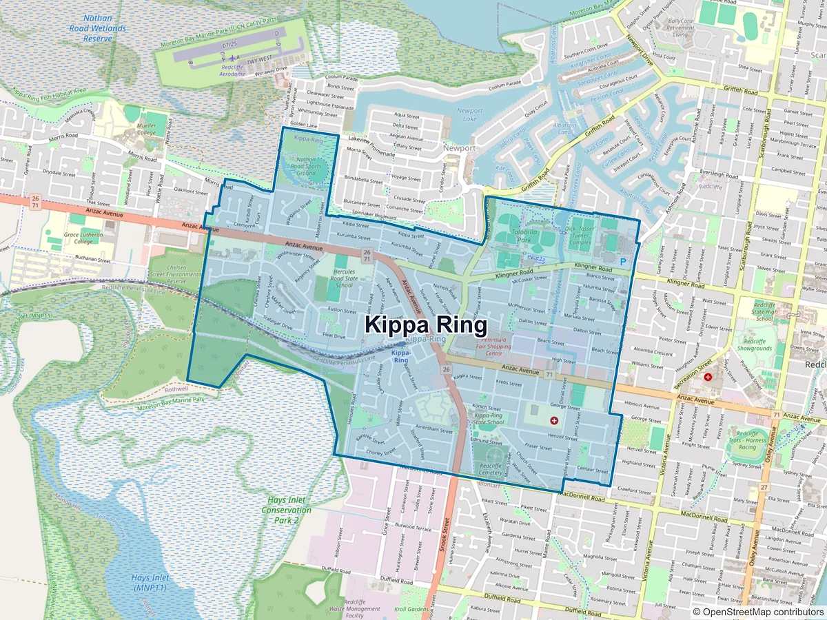 Map of Kippa-Ring, QLD, Australia