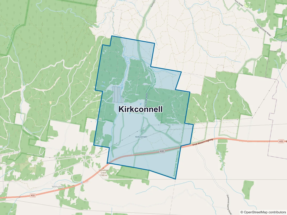 Map of Kirkconnell, NSW, Australia