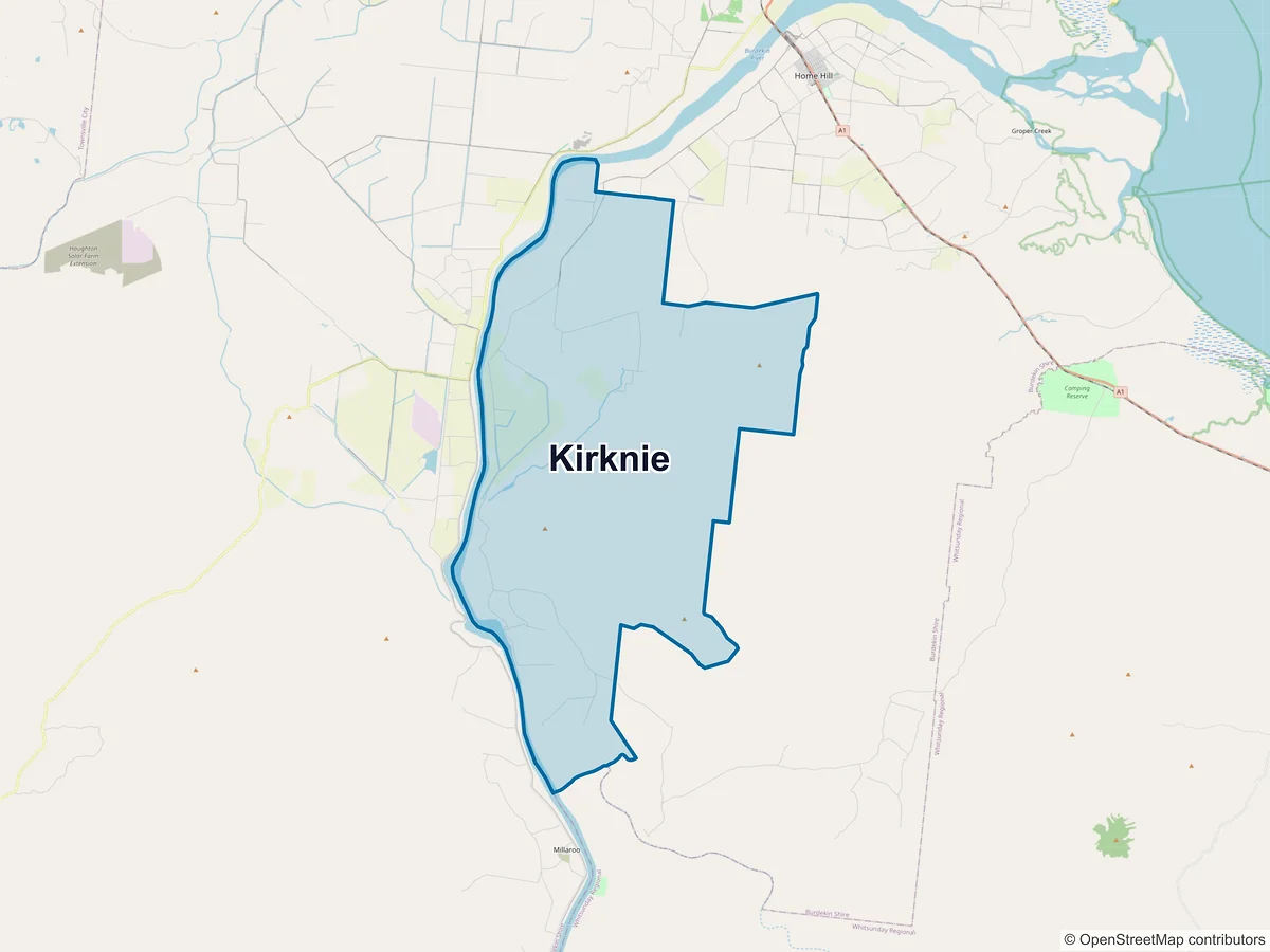 Map of Kirknie, QLD, Australia