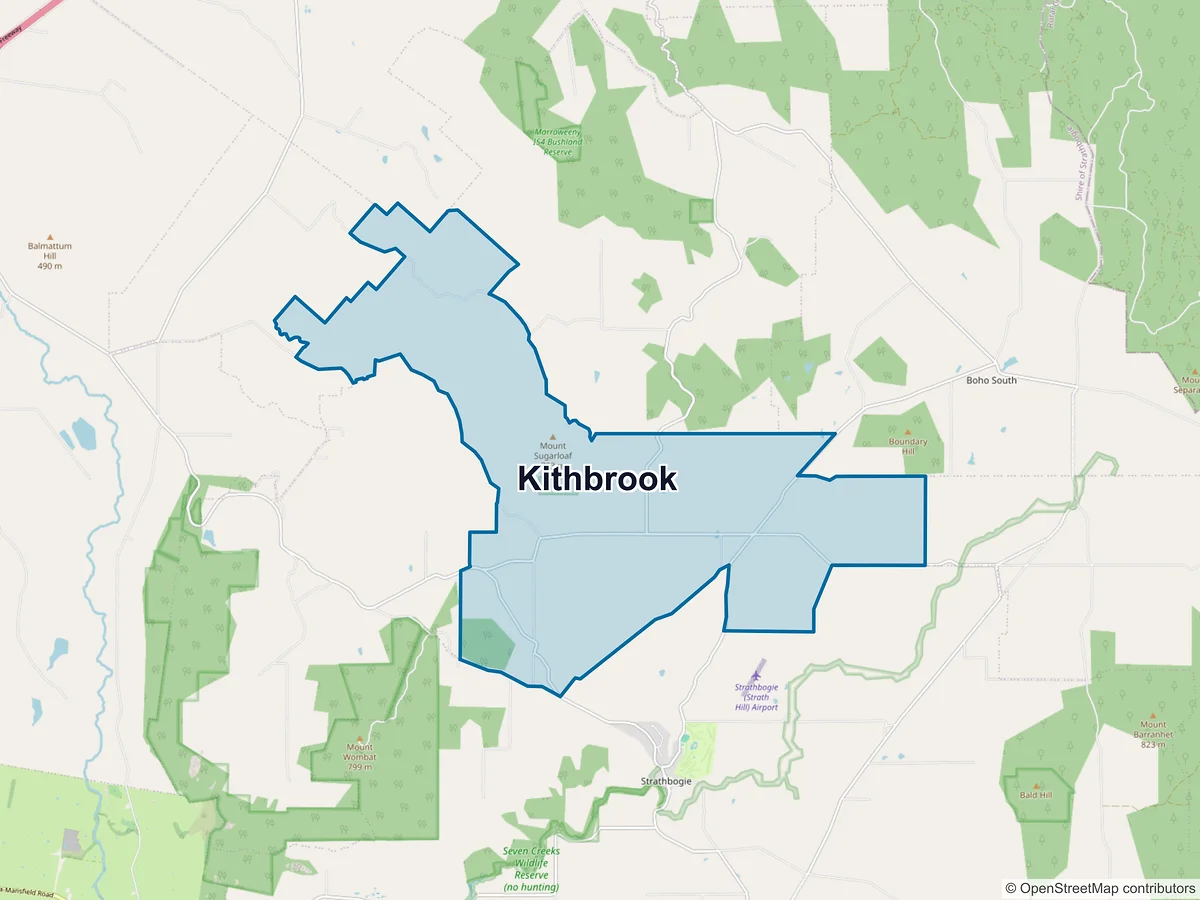 Map of Kithbrook, VIC, Australia