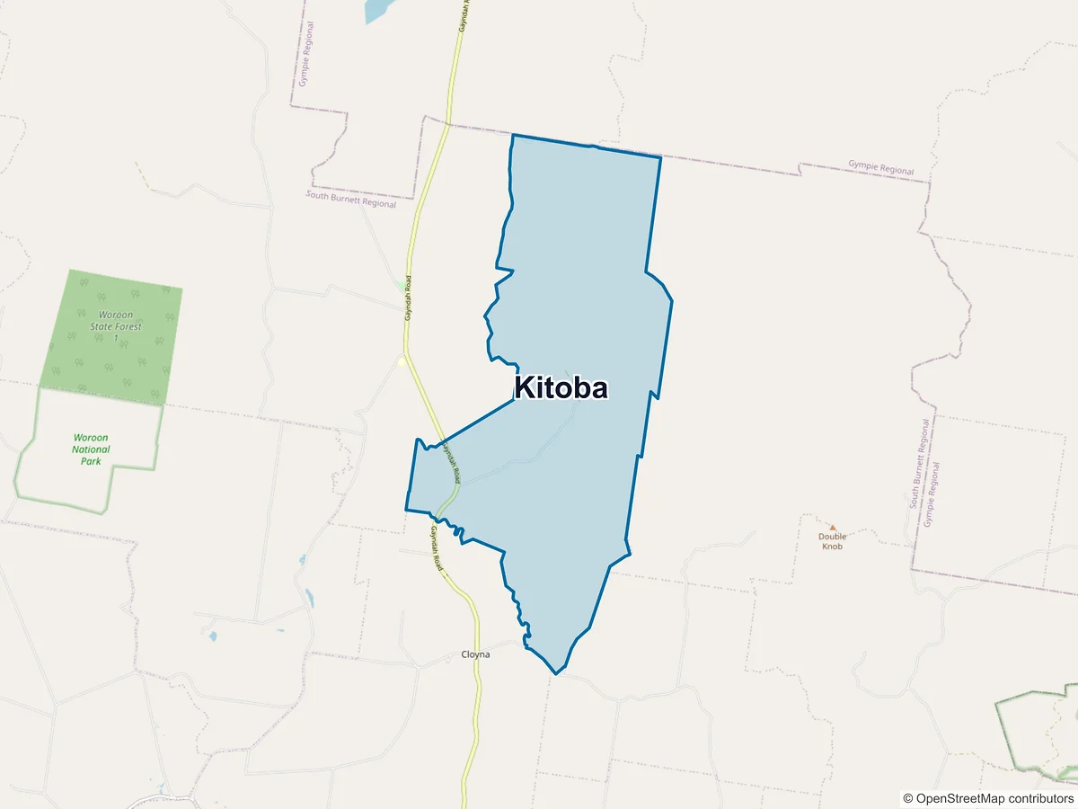 Map of Kitoba, QLD, Australia