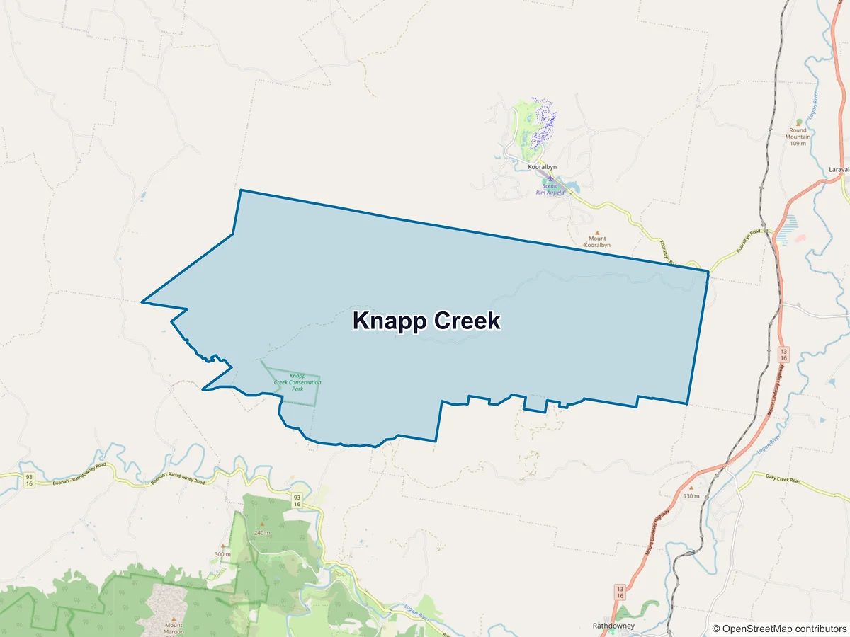 Map of Knapp Creek, QLD, Australia
