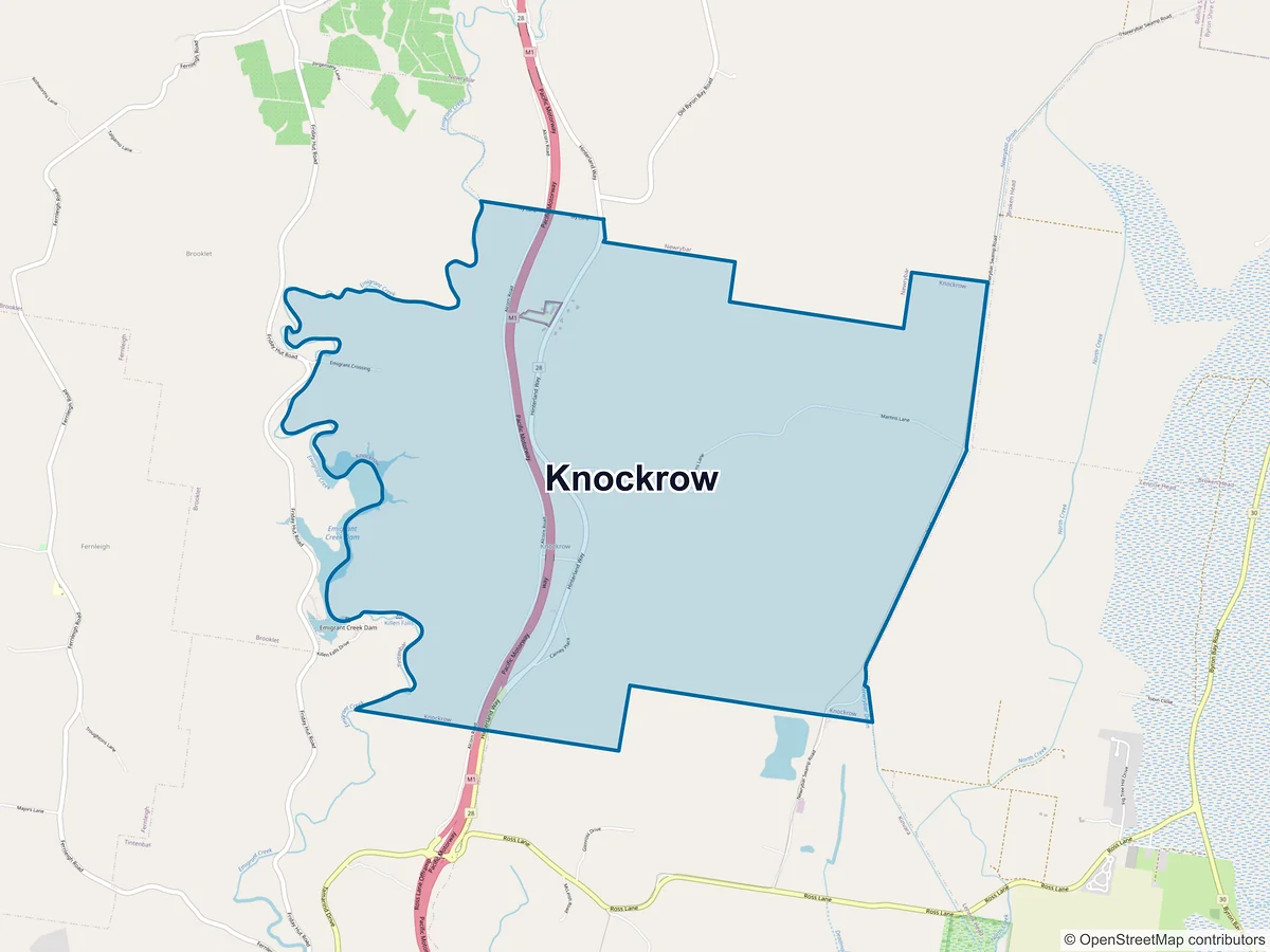 Map of Knockrow, NSW, Australia