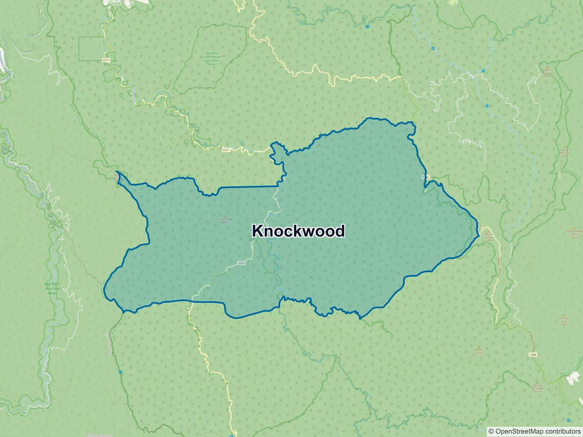 Map of Knockwood, VIC, Australia