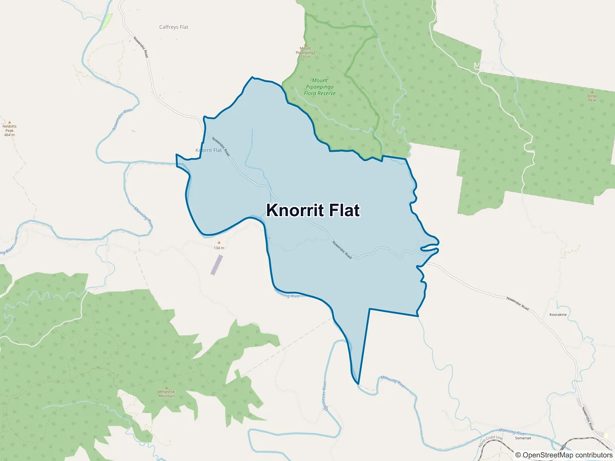 Map of Knorrit Flat, NSW, Australia