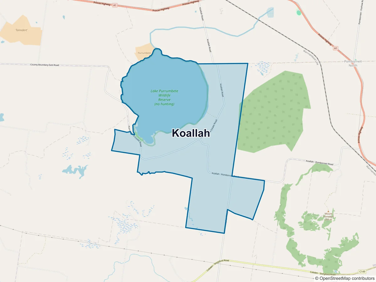 Map of Koallah, VIC, Australia