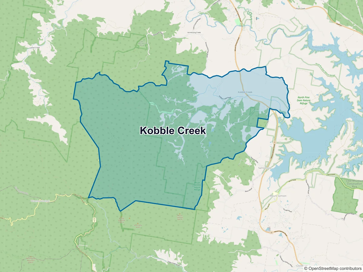 Map of Kobble Creek, QLD, Australia