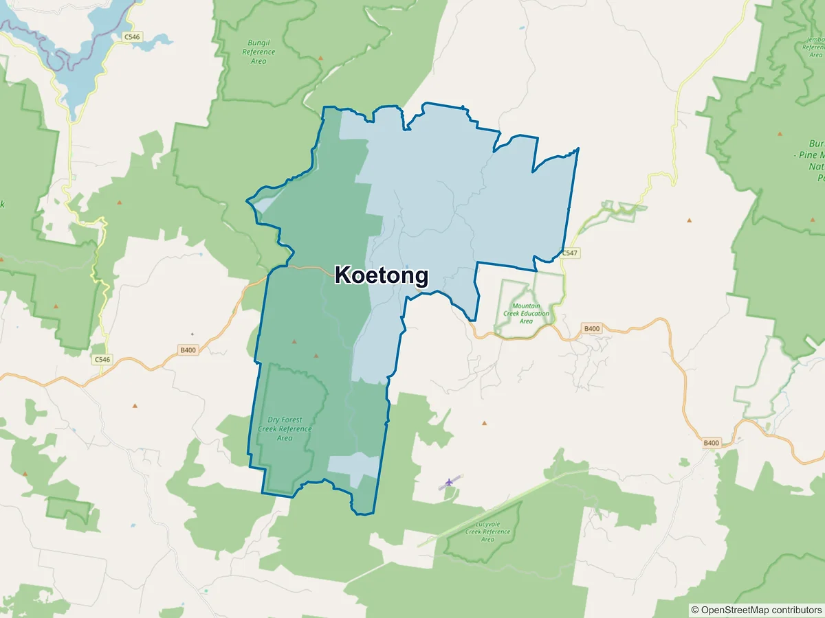 Map of Koetong, VIC, Australia