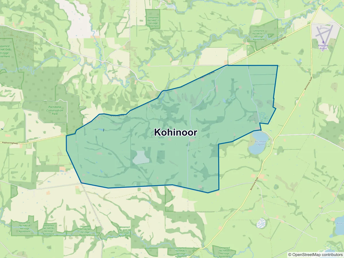 Map of Kohinoor, SA, Australia