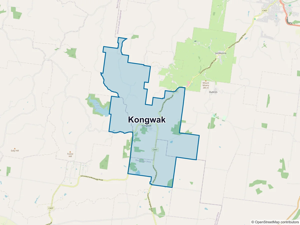 Map of Kongwak, VIC, Australia